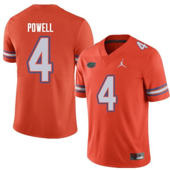 Men's Florida Gators #4 Brandon Powell NCAA Jordan Brand Orange Authentic Stitched College Football Jersey EHM6262ZD